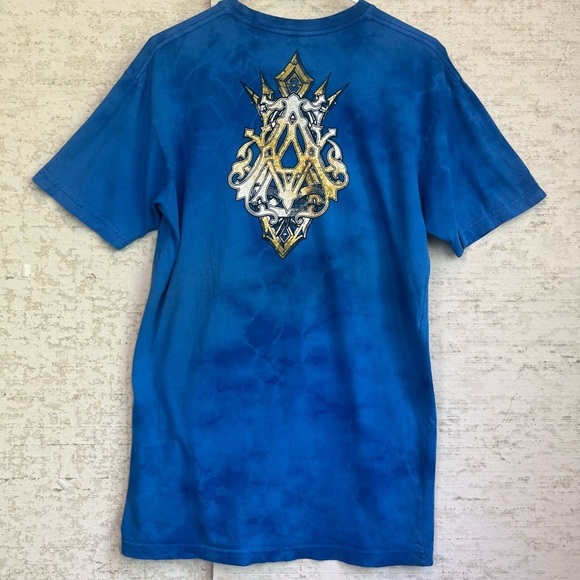 Affliction Archaic Blue Graphic T-Shirt Sz L Front and Back Graphics Excellent - Picture 7 of 11